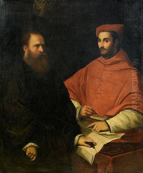 Portrait Of Cardinal Ippolito De Medici And Monsignor Mario Bracci - view 1