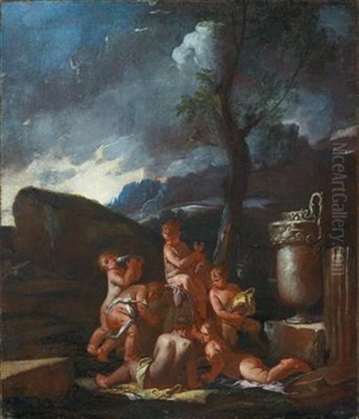 Bacchanal With Putti - view 1