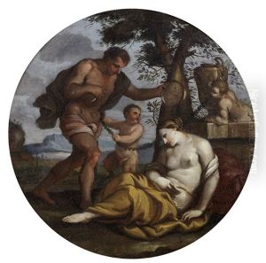 Bacchus And Ariadne by Giulio Carpioni
