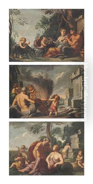 An Allegory Of Autumn; An Allegory Of Winter; And An Allegory Of Spring (3 Works) - view 1
