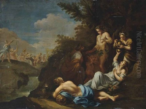 King Midas Before Bacchus, Drunken Silenus In The Background - view 1