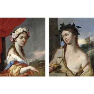 Ritratti Allegorici (pair) by Giulio Carpioni