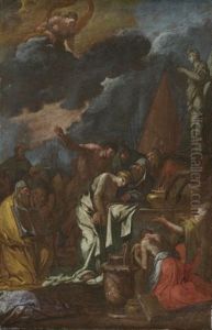 Le Sacrifice De Polixene (+ Le Regne D'hypnos Avec L'arrivee D'iris Messagere Des Dieux; Pair) by Giulio Carpioni