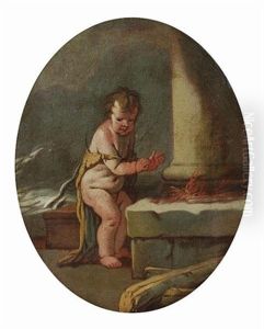 The Infant Pluto Warming His Hands At A Brazier - An Allegory Of Winter