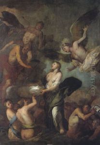 La Titanide Rea Simula La Presentazione E La Consegna A Suo Marito Crono Di Suo Figlio Zeus Neonato