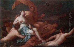 Neptune And Amphitrite by Giulio Carpioni