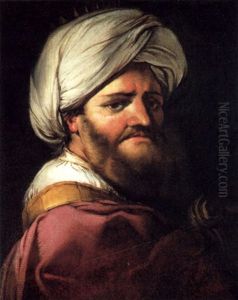 Autoritratto Dell'artista Con Turbante by Giulio Carpioni