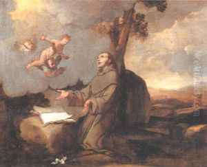 Sant'antonio Da Padova Ha La Visione Del Bambino Gesu