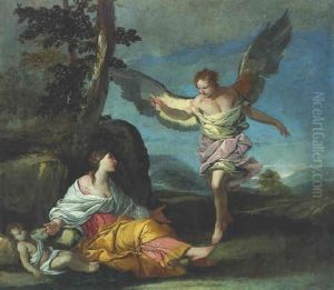 Hagar And The Angel by Giulio Carpioni