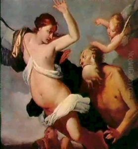 Nettuno Insegue Coronide by Giulio Carpioni
