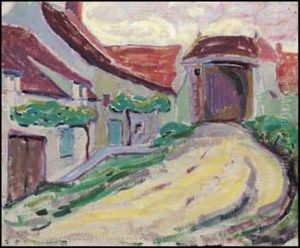 Village In Brittany by Emily M. Carr