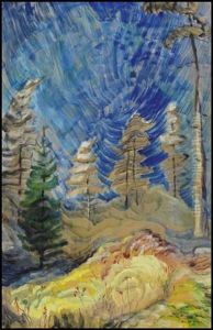 Frivolous September ~ Up The Gorge (blue Sky And Forest) by Emily M. Carr