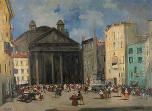Plac Przez Panteonem by Alfredo Gauro Ambrosi