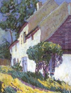 House With Slanted Roof - Brittany by Emily M. Carr