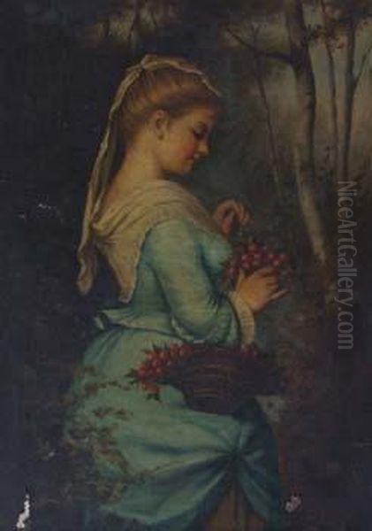 Portrait Of Girl With Cherries - view 1