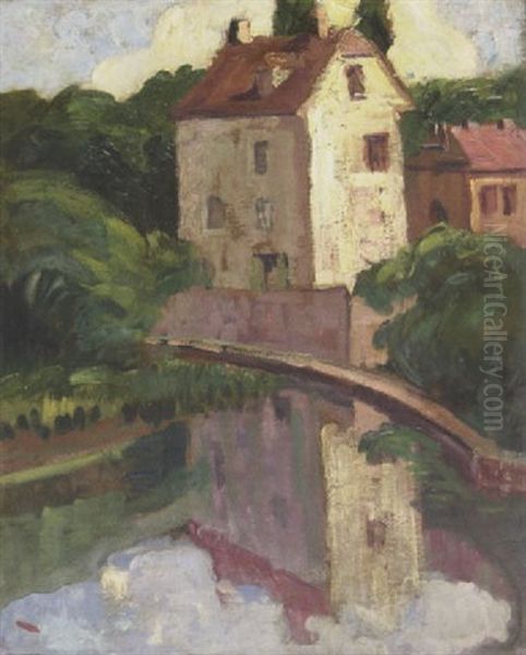 Mill And Millpond, Crecy-en-brie, France - view 1