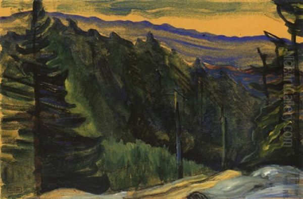 Forest And Mountains, Bc - view 1