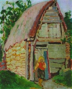 Breton Child And Barn