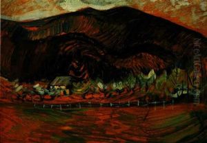 Mountains And Houses, Pemberton, Bc by Emily M. Carr
