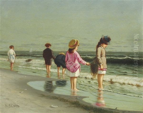 Kids On A Beach by Samuel S. Carr