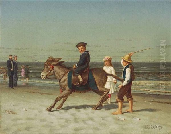 Children And Donkey - view 1