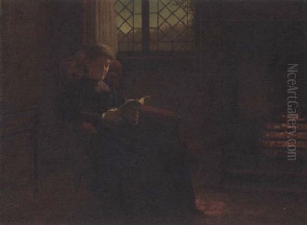 Reading By The Firelight - view 1