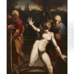 Susanna And The Elders by Agostino Carracci