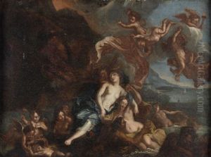 Galatea Und Polyhemus, Vielfigurige Darstellung Mit Kleinen Eroten