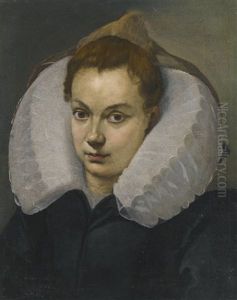 Portrait Of A Woman, Head And Shoulders, In A White Ruff