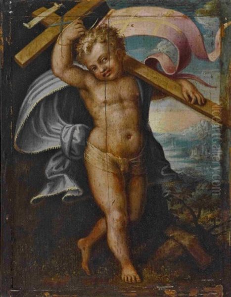 Christusknabe Mit Kreuz Und Siegesfahne - view 1