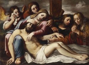 Die Grablegung Christi by Agostino Carracci