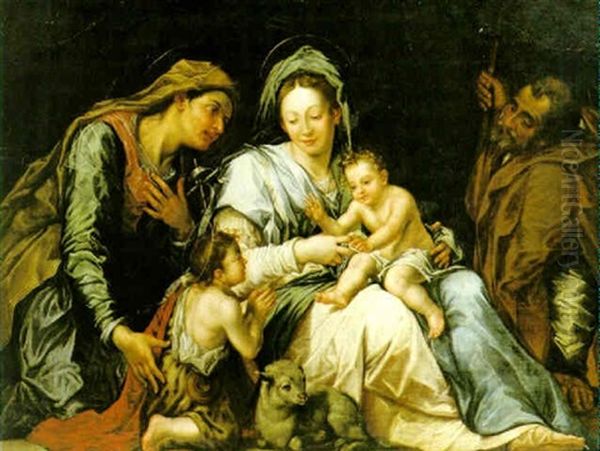 Den Heliga Familjen Samt Elisabeth Och Johannesbarnet - view 1