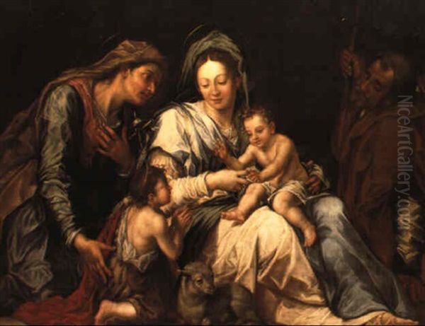 Heliga Familjen Samt Elisabeth Och Johannesbarnet - view 1