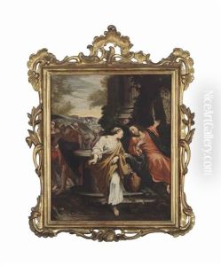 Christ And The Samaritan Woman At The Well by Annibale Carracci