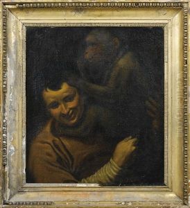 Jeune Garcon Au Singe by Annibale Carracci