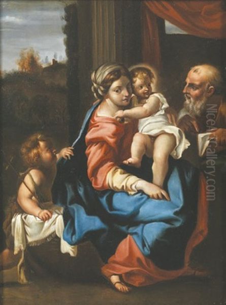 Sainte Famille Avec Saint Jean-baptiste Enfant - view 1