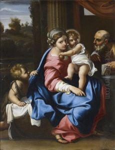 Sainte Famille Avec Saint Jean-baptiste, La Vierge Montalto by Annibale Carracci