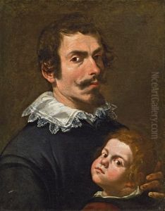 Portrat Mit Kind by Annibale Carracci