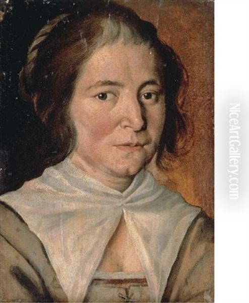 Study Of A Woman Wearing A Kerchief - view 1