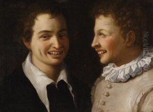 Two Boys, Smiling by Annibale Carracci