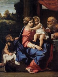 The Holy Family With The Infant Saint John The Baptist (the Montalto Madonna) by Annibale Carracci
