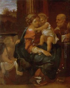 The Holy Family Wih The Infant Saint John The Baptist (the Madonna Montalto) by Annibale Carracci