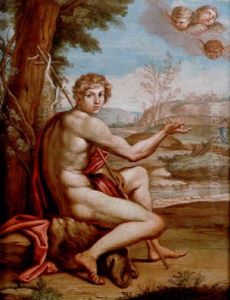 Saint John The Baptist In A Landscape by Annibale Carracci