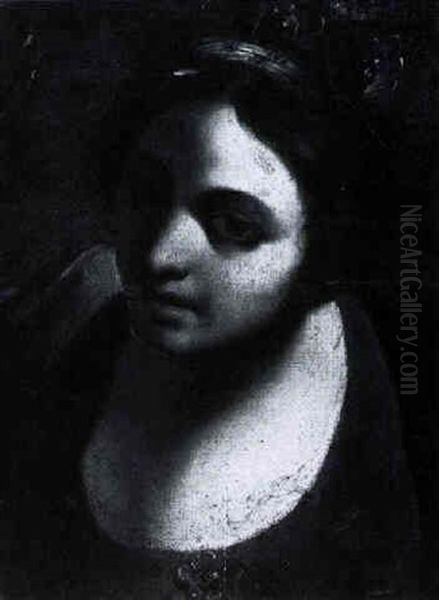 Bust Of A Woman Wearing A Red Dress - view 1