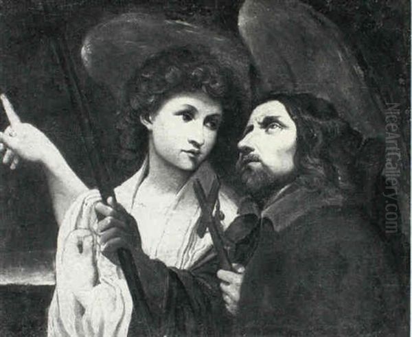 Pilgrim Saint With The Archangel Raphael - view 1