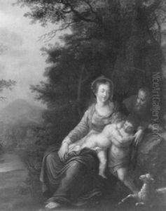 The Rest On The Flight Into Egypt With The Infant Saint John The Rest On The Flight Into Egypt With The Infant Saint John