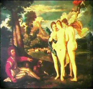 Le Jugement De Paris by Annibale Carracci