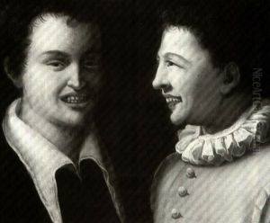 Study Of Two Heads by Annibale Carracci