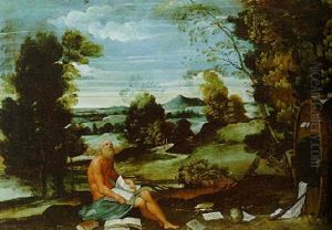 Saint Jerome In The Wilderness by Antonio Carracci