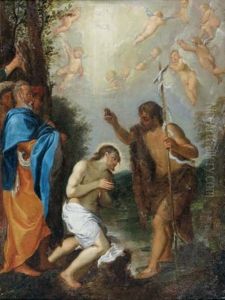 Le Bapteme Du Christ by Ludovico Carracci